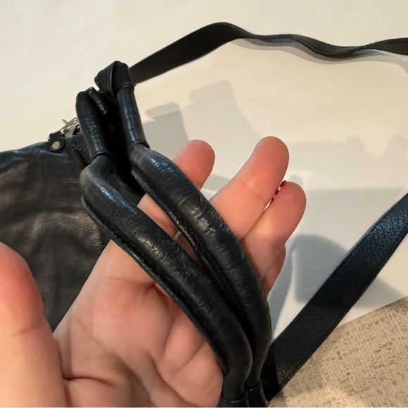 Foley + Corinna Black Leather Shoulder Bag with Silver Accents - Picture 12 of 13